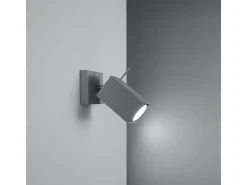 Lámparas de pared Briow moderno de acero - 1 fuentes luminosas 4000K - L.8 x A.8 cm - gris