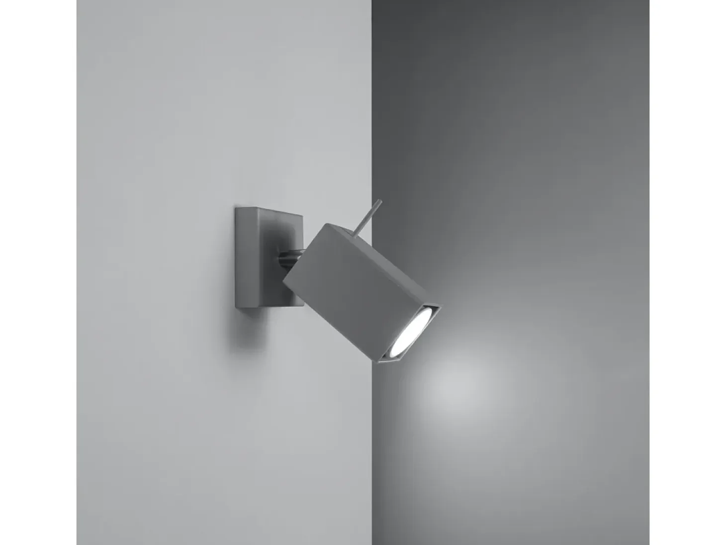 Lámparas de pared Briow moderno de acero - 1 fuentes luminosas 4000K - L.8 x A.8 cm - gris