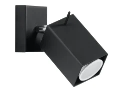 Lámparas de pared Briow moderno de acero - 1 fuentes luminosas 3000K - L.8 x A.8 cm - negro