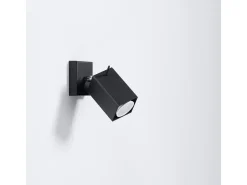 Lámparas de pared Briow moderno de acero - 1 fuentes luminosas 3000K - L.8 x A.8 cm - negro