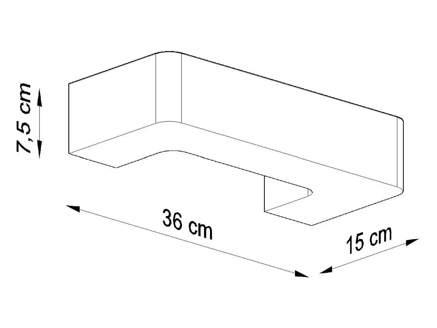 Lámparas de pared Briow moderno de cerámica - 1 fuentes luminosas 4000K - L.36 x A.7,5 cm - blanco