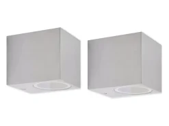 Lámparas de pared cúbicas para exteriores 2 piezas ES584795