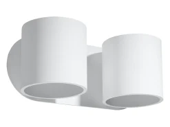 Lámparas de pared Celeris moderno de aluminio - 2 fuentes luminosas 3000K - L.26 x A.10 cm - blanco