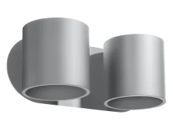 Lámparas de pared Celeris moderno de aluminio - 2 fuentes luminosas 4000K - L.26 x A.10 cm - gris