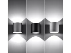 Lámparas de pared Celeris moderno de aluminio - 1 fuentes luminosas 3000K - L.10 x A.10 cm - negro