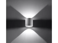 Lámparas de pared Celeris moderno de aluminio - 1 fuentes luminosas 4000K - L.10 x A.10 cm - blanco
