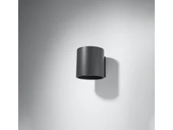 Lámparas de pared Celeris moderno de aluminio - 1 fuentes luminosas 3000K - L.10 x A.10 cm - antracita