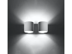 Lámparas de pared Celeris moderno de aluminio - 2 fuentes luminosas 4000K - L.26 x A.10 cm - blanco