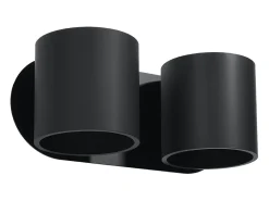 Lámparas de pared Celeris moderno de aluminio - 2 fuentes luminosas 3000K - L.26 x A.10 cm - negro