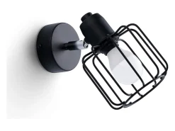 Lámparas de pared Celubi moderno de acero - 1 fuentes luminosas 3000K - L.14 x A.18 cm - negro