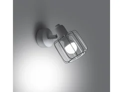 Lámparas de pared Celubi moderno de acero - 1 fuentes luminosas 4000K - L.14 x A.18 cm - blanco