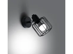 Lámparas de pared Celubi moderno de acero - 1 fuentes luminosas 4000K - L.14 x A.18 cm - negro