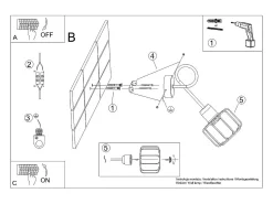 Lámparas de pared Celubi moderno de acero - 1 fuentes luminosas 4000K - L.15 x A.30 cm - negro