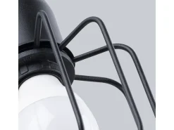 Lámparas de pared Celubi moderno de acero - 1 fuentes luminosas 3000K - L.15 x A.30 cm - negro