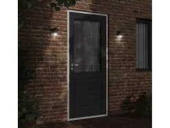 Lámparas de pared de exterior 2 uds aluminio fundido negro ES600351