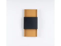 Lámparas De Pared Durlin Moderno De Acero - 2 Fuentes Luminosas - L.20 X A.40 Cm - Oro/Negro