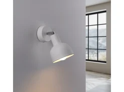 Lámparas De Pared Elba Desván De Acero - 1 Fuentes Luminosas - L.19 X A.17 Cm - Blanco