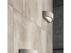 Lámparas de pared Enumis moderno de hormigón/vidrio - 1 fuentes luminosas 4000K - L.40 x A.10 cm - gris