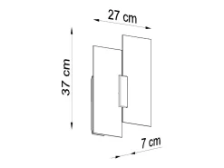 Lámparas de pared Fabulario moderno de acero/vidrio - 2 fuentes luminosas 3000K - L.27 x A.37 cm - cromo/blanco