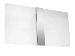 Lámparas de pared Feralia moderno de vidrio/acero - 2 fuentes luminosas 3000K - L.35 x A.18 cm - blanco/cromo