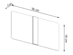 Lámparas de pared Feralia moderno de vidrio/acero - 2 fuentes luminosas 3000K - L.35 x A.18 cm - blanco/cromo