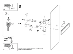Lámparas de pared Feralia moderno de vidrio/acero - 2 fuentes luminosas 3000K - L.35 x A.18 cm - blanco/cromo