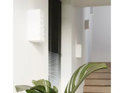 Lámparas de pared Flaam moderno de cerámica/vidrio - 1 fuentes luminosas 4000K - L.10,5 x A.26 cm - blanco