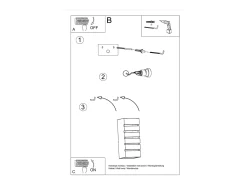 Lámparas de pared Flaam moderno de cerámica/vidrio - 1 fuentes luminosas 3000K - L.10,5 x A.26 cm - blanco