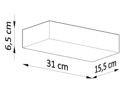 Lámparas de pared Flain moderno de cerámica - 2 fuentes luminosas 4000K - L.31 x A.6,5 cm - blanco