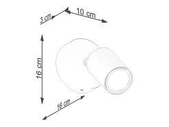 Lámparas de pared Flare moderno de acero/madera - 1 fuentes luminosas 3000K - L.16 x A.16 cm - madera blanca