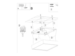 Lámparas de pared Gloch moderno de cerámica/vidrio - 1 fuentes luminosas 3000K - L.40 x A.10 cm - blanco