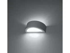 Lámparas de pared Gloim moderno de cerámica - 1 fuentes luminosas 4000K - L.20 x A.10 cm - blanco