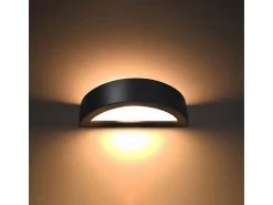 Lámparas de pared Gloim moderno de cerámica/vidrio - 1 fuentes luminosas 4000K - L.40,5 x A.10 cm - negro
