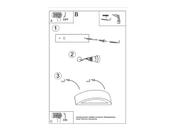 Lámparas de pared Gloim moderno de cerámica - 1 fuentes luminosas 4000K - L.30 x A.15 cm - blanco