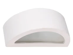 Lámparas de pared Gloim moderno de cerámica - 1 fuentes luminosas 3000K - L.30 x A.15 cm - blanco