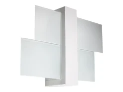 Lámparas de pared Ignis escandinavo de madera/vidrio - 1 fuentes luminosas 3000K - L.43 x A.30 cm - blanco