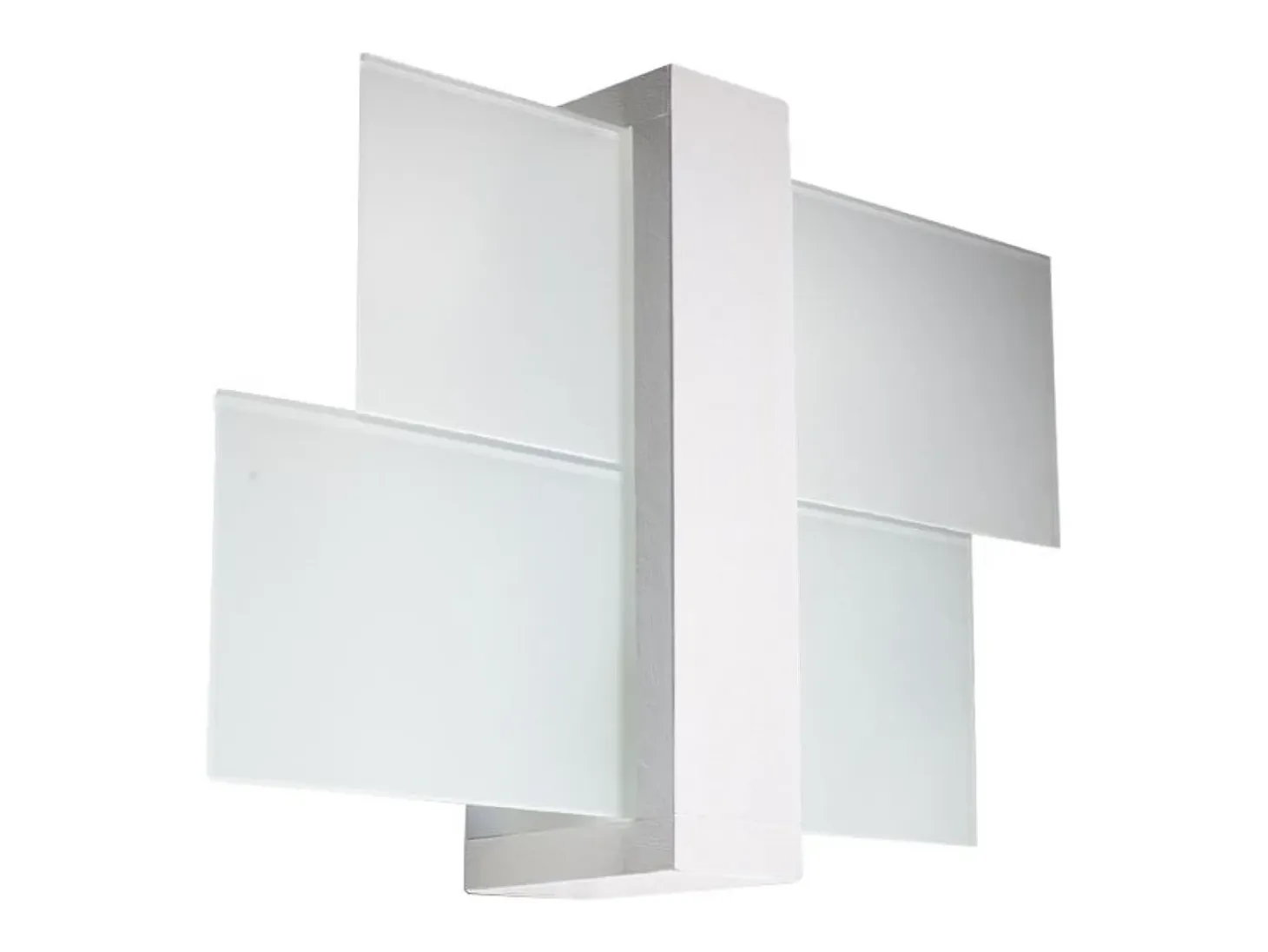Lámparas de pared Ignis escandinavo de madera/vidrio - 1 fuentes luminosas 3000K - L.43 x A.30 cm - blanco