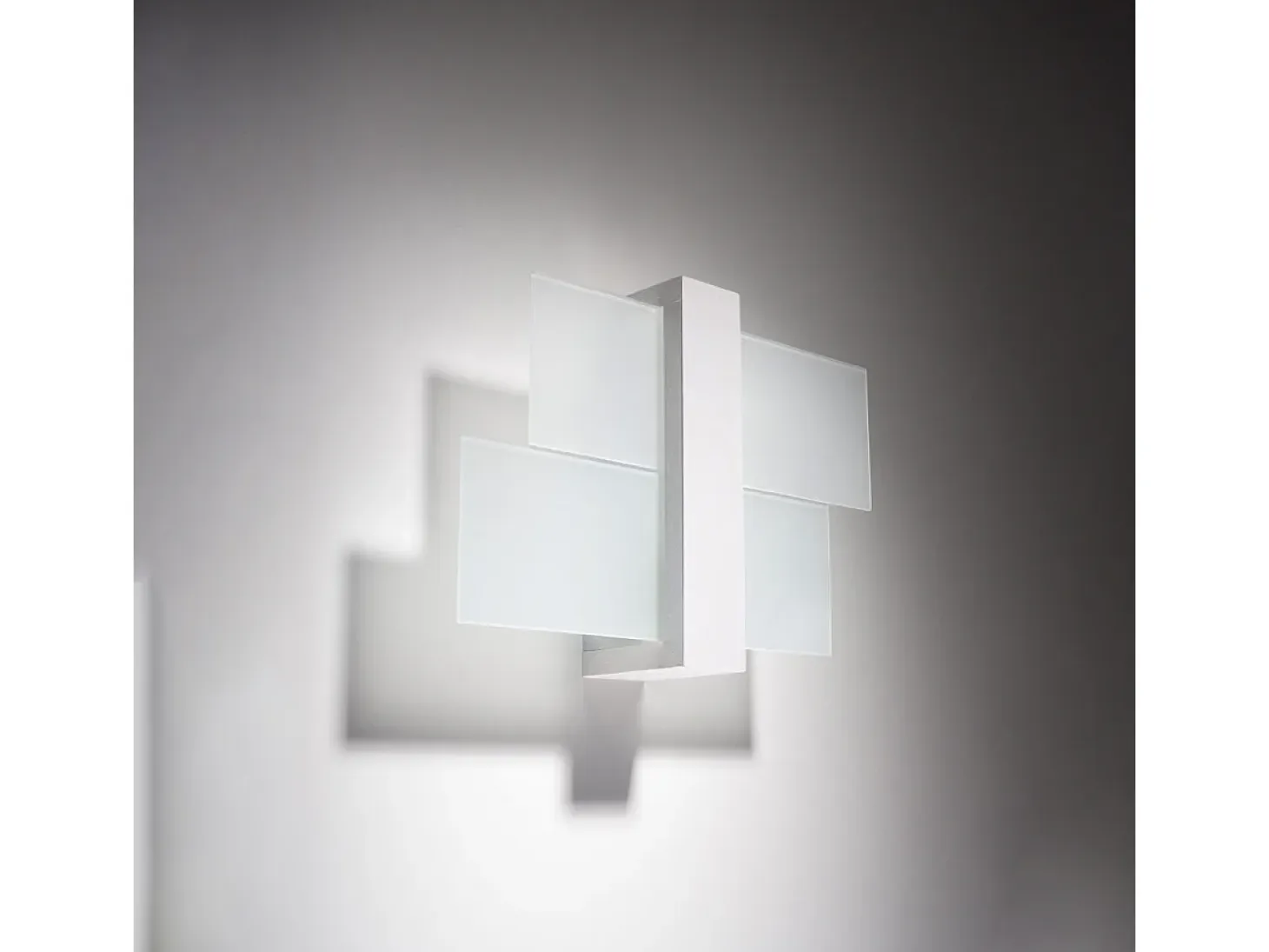 Lámparas de pared Ignis escandinavo de madera/vidrio - 1 fuentes luminosas 3000K - L.43 x A.30 cm - blanco