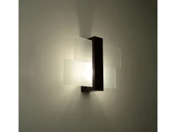 Lámparas de pared Ignis escandinavo de madera/vidrio - 1 fuentes luminosas 4000K - L.43 x A.30 cm - wengué