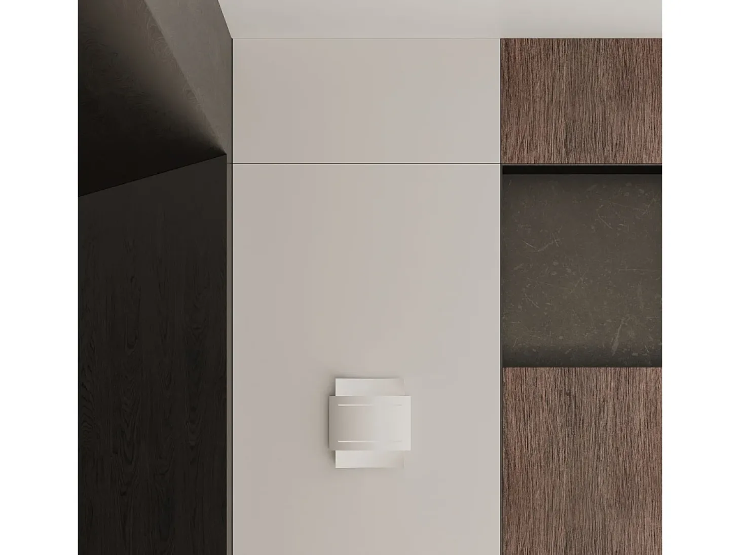 Lámparas de pared Ignisra moderno de acero - 1 fuentes luminosas 3000K - L.21 x A.23 cm - blanco