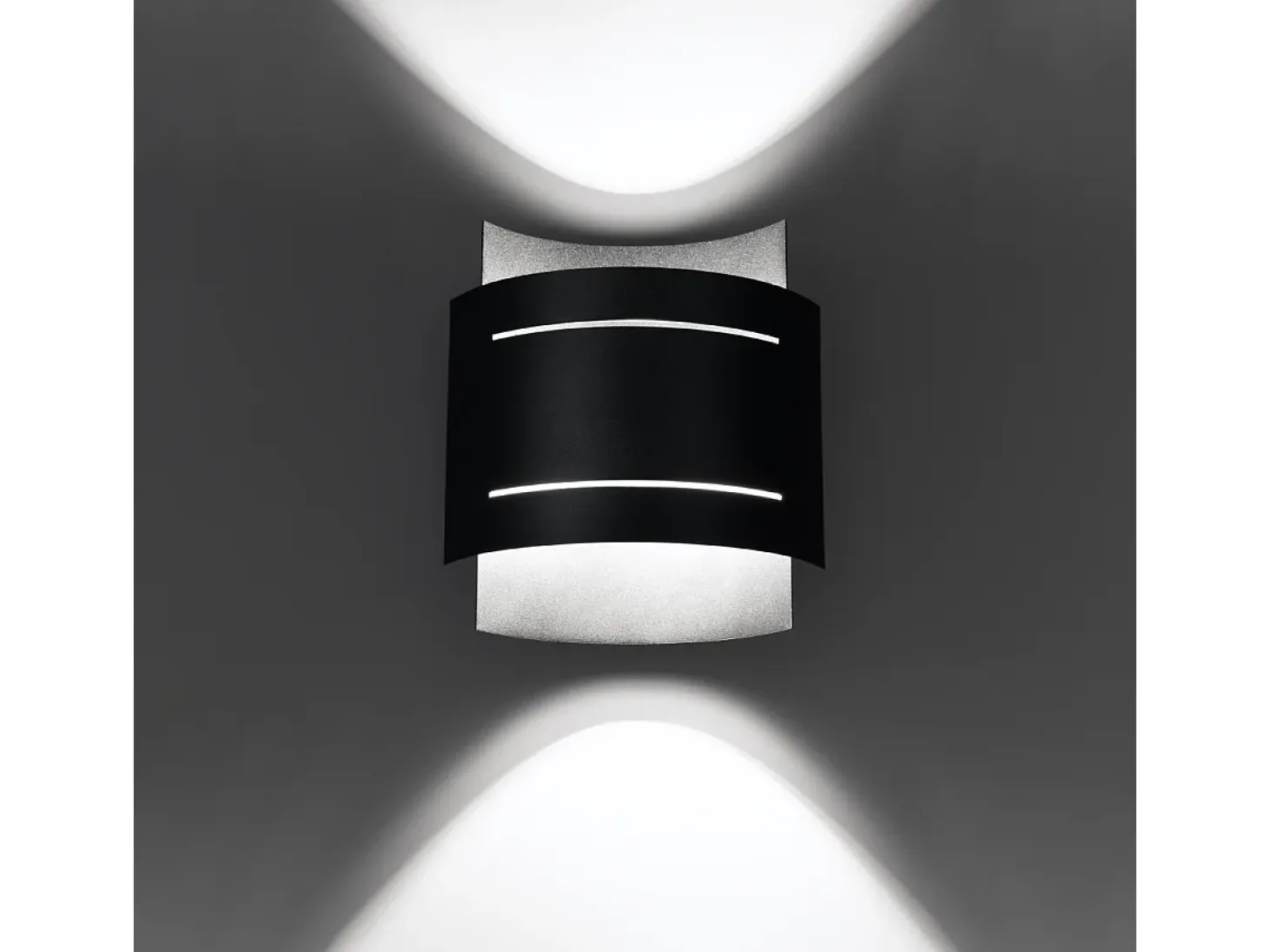 Lámparas de pared Ignisra moderno de acero - 1 fuentes luminosas 4000K - L.21 x A.23 cm - negro