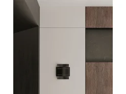 Lámparas de pared Ignisra moderno de acero - 1 fuentes luminosas 4000K - L.21 x A.23 cm - negro