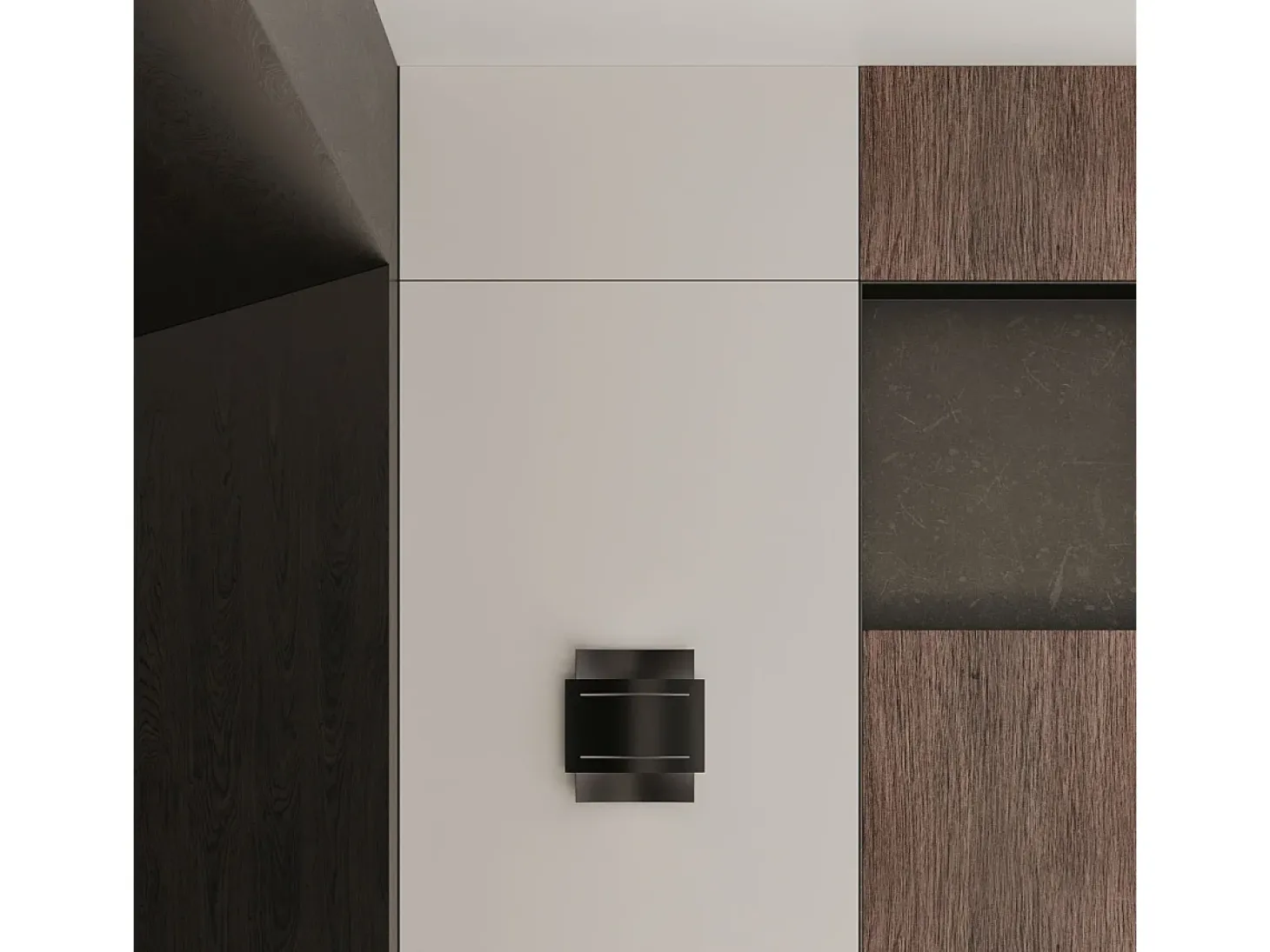 Lámparas de pared Ignisra moderno de acero - 1 fuentes luminosas 4000K - L.21 x A.23 cm - negro