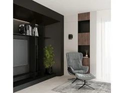 Lámparas de pared Ignisra moderno de acero - 1 fuentes luminosas 4000K - L.21 x A.23 cm - negro