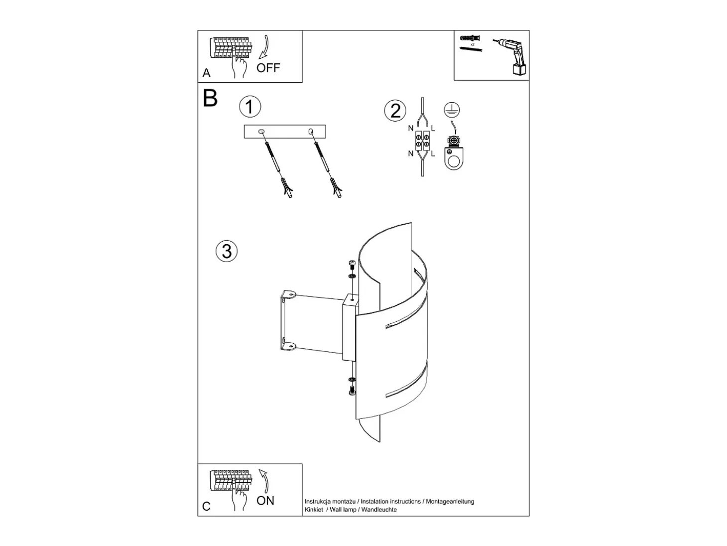 Lámparas de pared Ignisra moderno de acero - 1 fuentes luminosas 4000K - L.21 x A.23 cm - blanco
