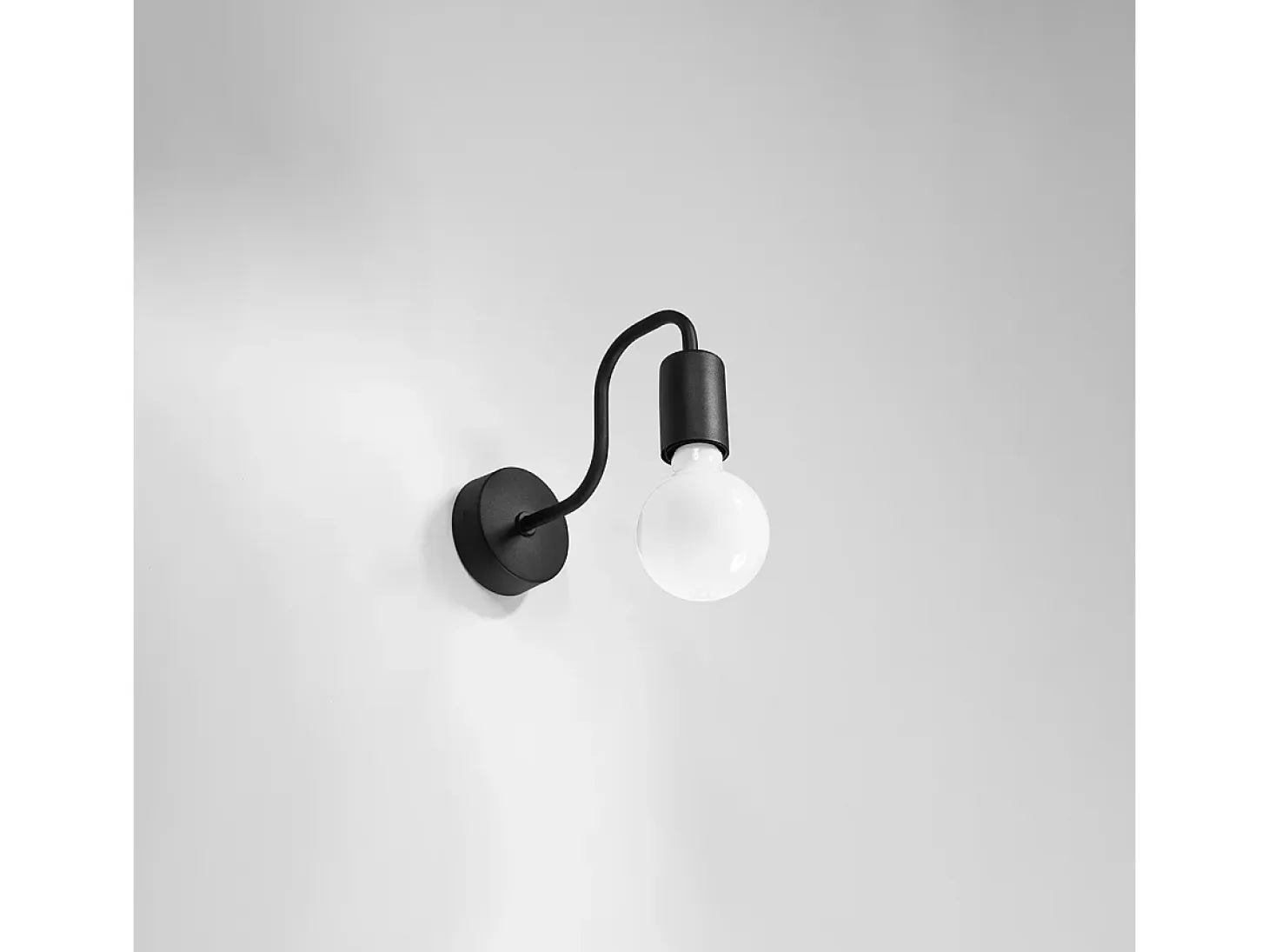 Lámparas de pared Infinix industrial de acero - 1 fuentes luminosas 4000K - L.8,5 x A.20 cm - negro
