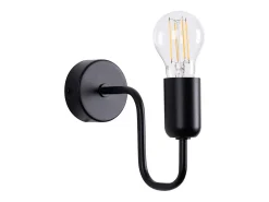 Lámparas de pared Infinix industrial de acero - 1 fuentes luminosas 3000K - L.8,5 x A.20 cm - negro