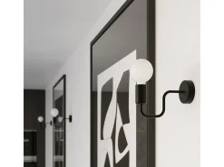 Lámparas de pared Infinix industrial de acero - 1 fuentes luminosas 3000K - L.8,5 x A.20 cm - negro