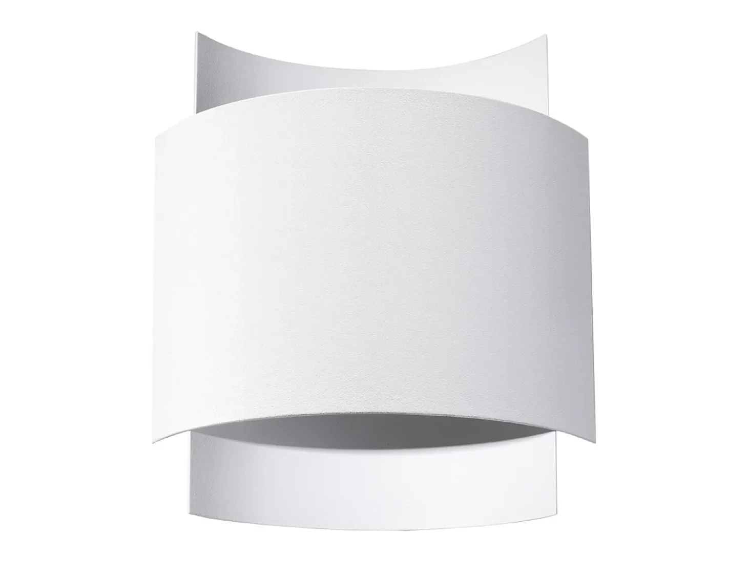 Lámparas de pared Influx industrial de acero - 1 fuentes luminosas 3000K - L.22 x A.23 cm - blanco