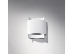 Lámparas de pared Influx industrial de acero - 1 fuentes luminosas 3000K - L.22 x A.23 cm - blanco